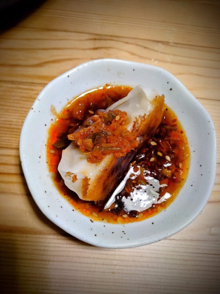 ネギだらけ醤(餃子に乗せた写真)